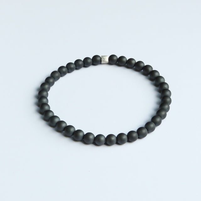 12082-Armband-52€-22cm-Hämatin-Silber