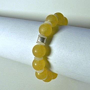 12087-Armband-58€-19,5cm-Orangencalcit-weiße Jade-Silber