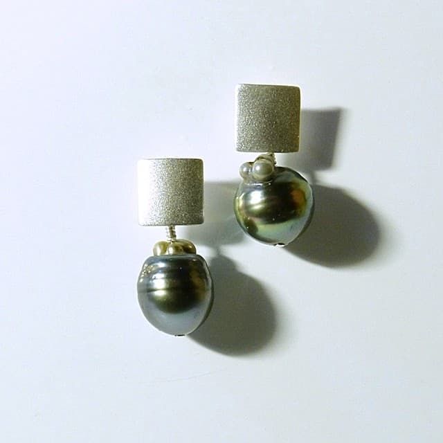 12497-Ohrschmuck-280€-2,7cm-Tahiti Zuchtperle-Silber