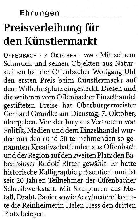 Künstlermarkt Offenbach 2003 | Wilhelmsplatz