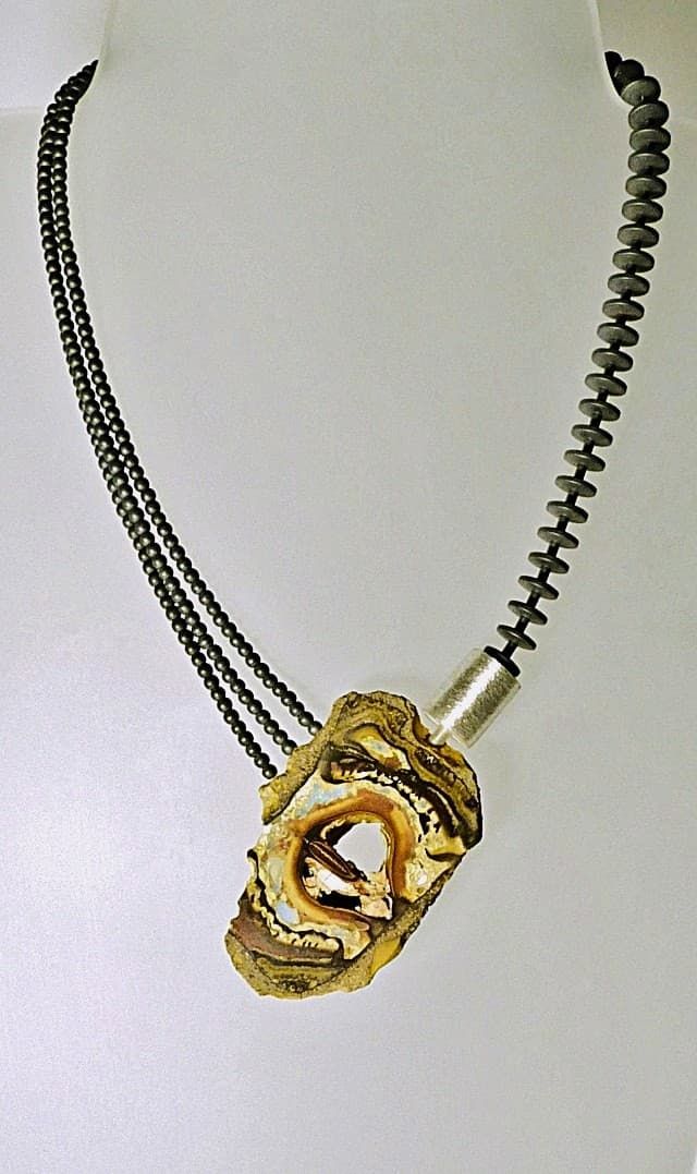 12034-Ypsilonkette-380€-45,5cm-Yowah Opal-Hämatin-Silber