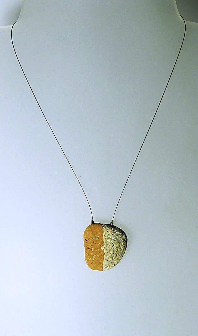 12571-Anhänger-Kette-48€-43cm-Ziegel-Silber-Stahlseil-Silber