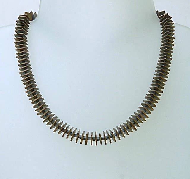 12154-Kette-138€-45cm-Hämatin galvanisiert 10x10mm-Hämatin-Silber