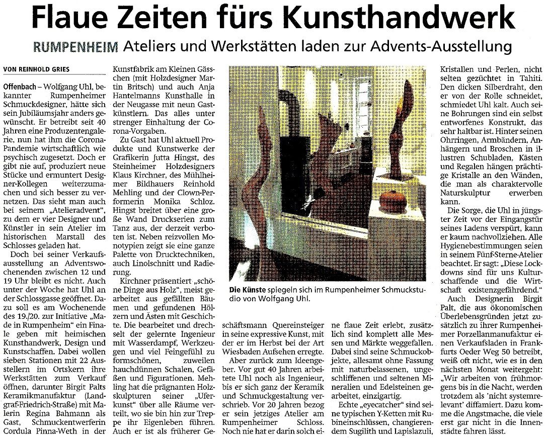 Szenenwechsel im SCHMUCKatelier WOLFGANG UHL