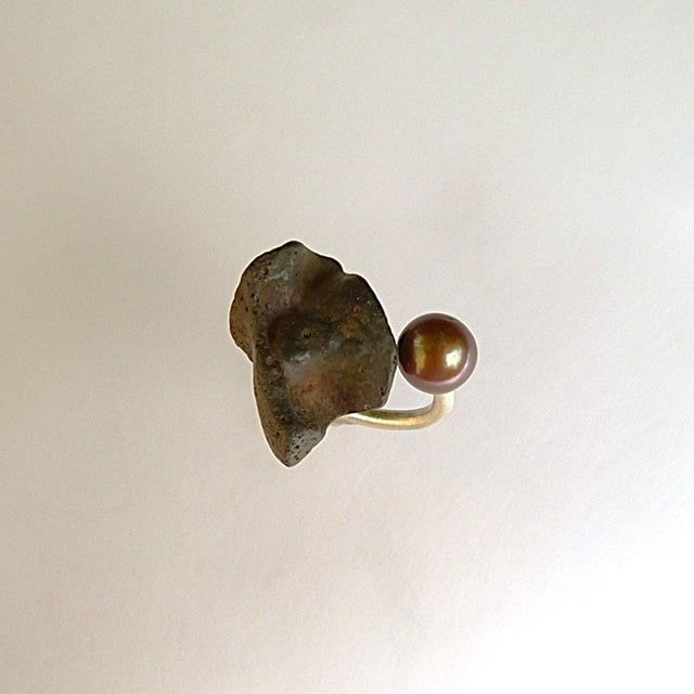 12688-Ring-168€-Gr56-Eisenschaum-Süßwasserzuchtperle gefärbt-Silber