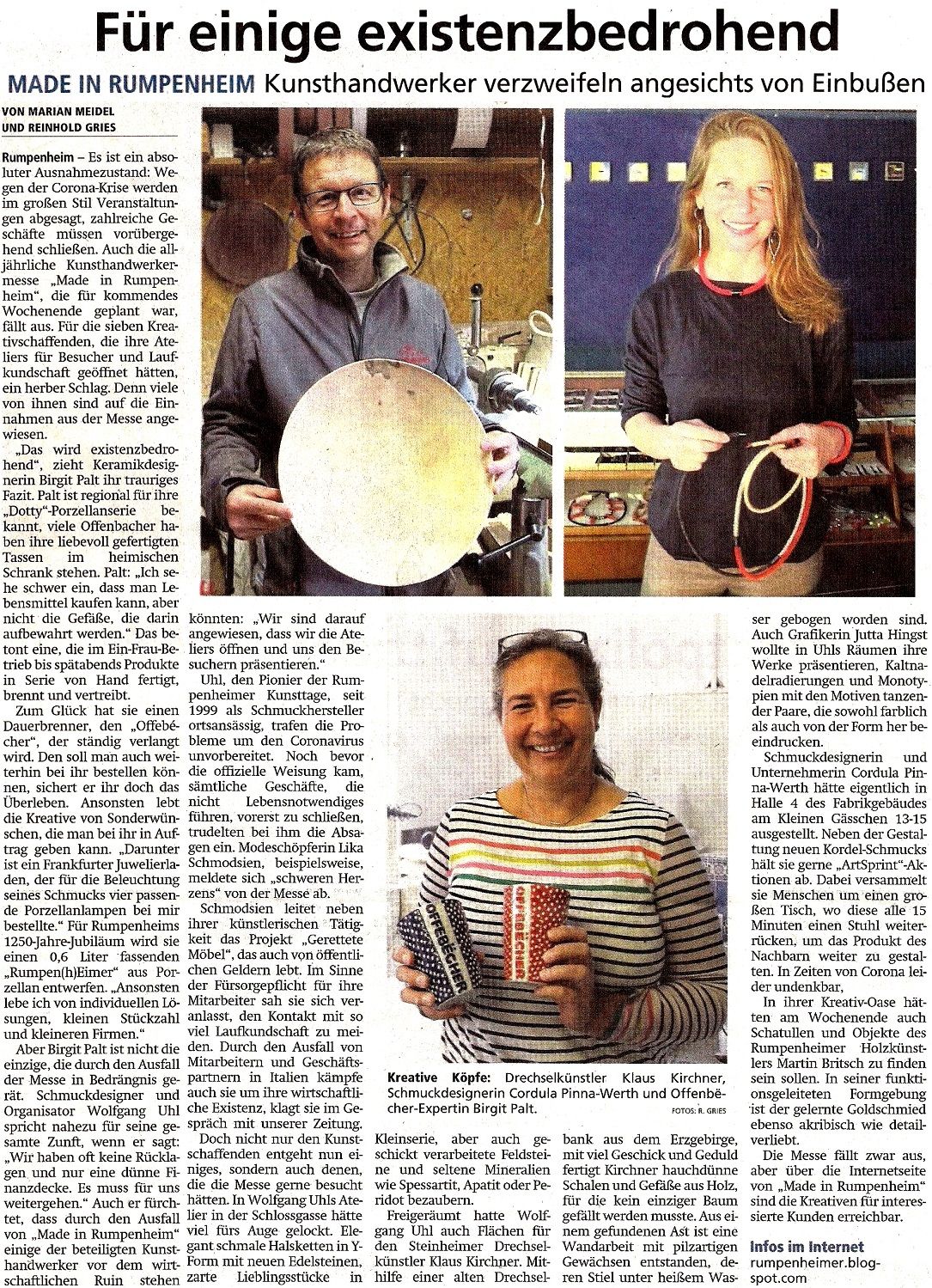 MADE IN RUMPENHEIM | Interessengemeinschaft Rumpenheimer Kunsthandwerker, Designer und Künstler