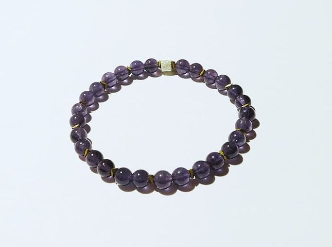 12677-Armband-86€-18,2cm-Amethyst-Hämatin galvanisiert-Silber