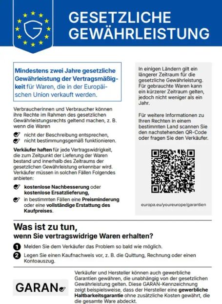 Gesetzliche Gewährleistung