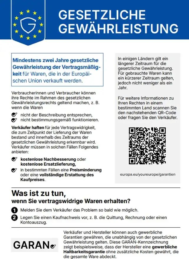 Gesetzliche Gewährleistung