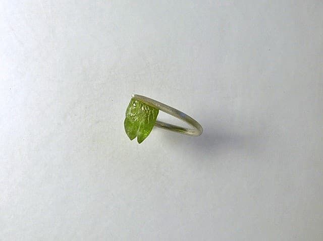 12346-Ring-177€-Gr58-naturgewachsener Peridot Kristall-Silber