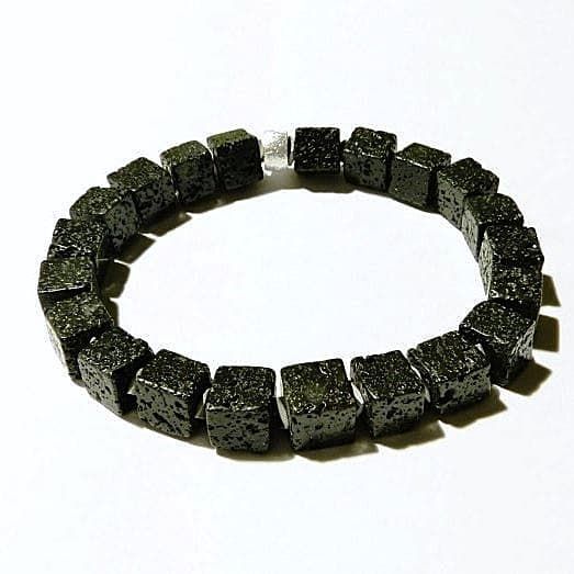 12503-Armband-64€-19cm-Lava-galvanisierter Hämatin-Silber
