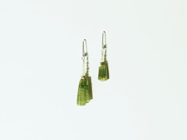 12296-Ohrschmuck-166€-5cm 3,8cm-grüner Turmalin-Serpentin-Hämatin galvanisiert-Silber