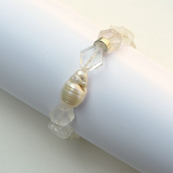 12685-Armband-98€-19,5cm-Bergkristall-Süßwasserzuchtperle-Silber