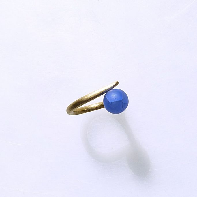 12782-Ring-98€-Gr54-Achat, gefärbt-Messing
