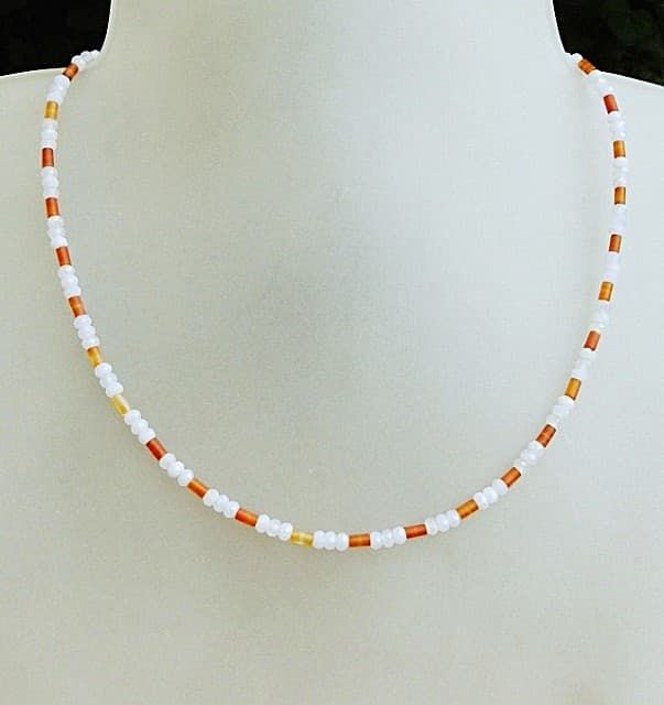 12261-Kette-140€-43cm-Chalcedon-Karneol-Silber
