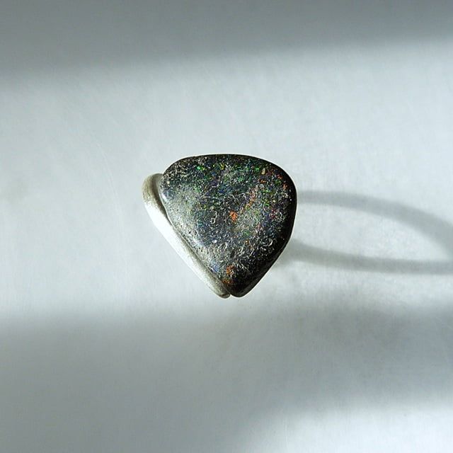 12324-Ring-175€-Gr58-Opal in Matrix aus Honduras-Silber