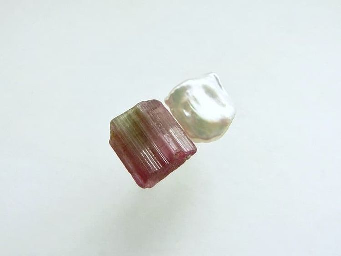 12644-Ring-360€-Gr56-Wassermelonen Turmalin-Süßwasserzuchtperle-Silber