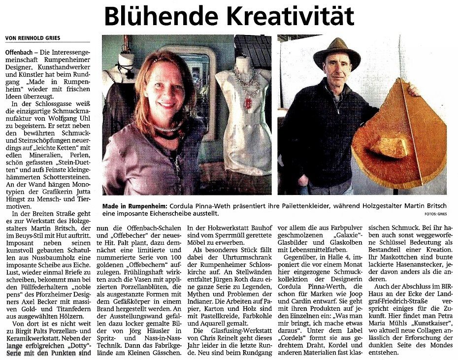 MADE IN RUMPENHEIM | Interessengemeinschaft Rumpenheimer Kunsthandwerker, Designer und Künstler