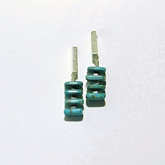 12679-Ohrschmuck-86€-3cm-Türkis-Hämatin-Silber
