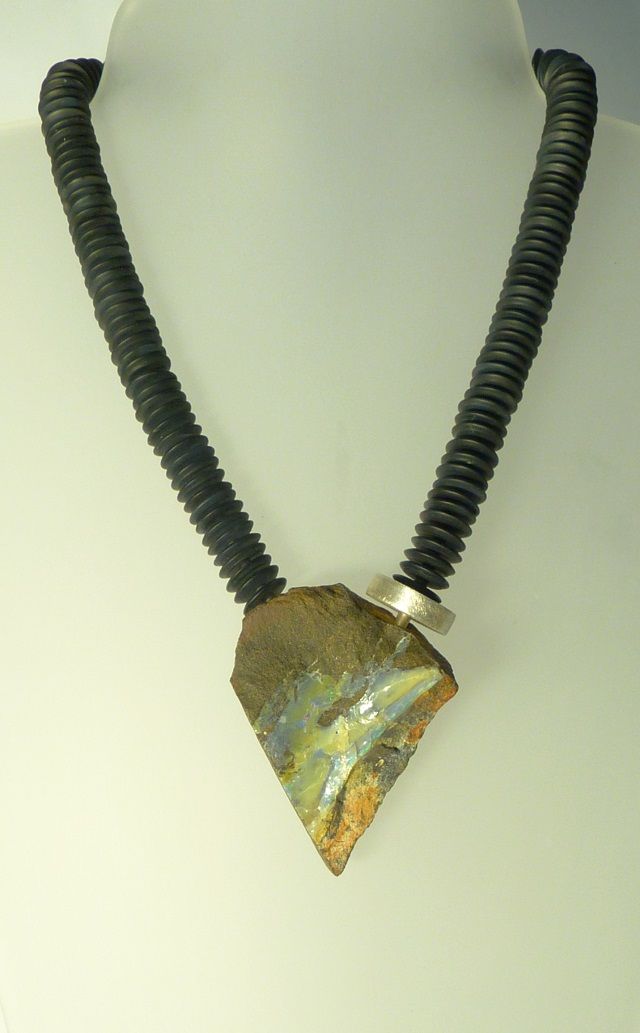 12286-Ypsilonkette-350€-44,5cm-Boulderopal-Onyx-Silber
