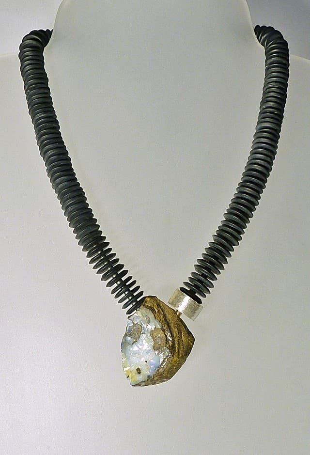 12405-Ypsilonkette-298€-45,5cm-Boulderopal-Onyx-Silber