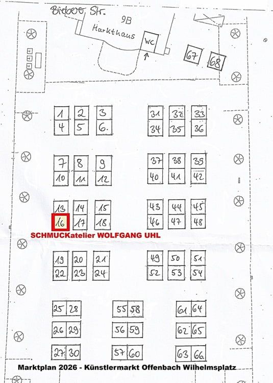 Marktplan Künstlermarkt Offenbach | Wilhelmsplatz