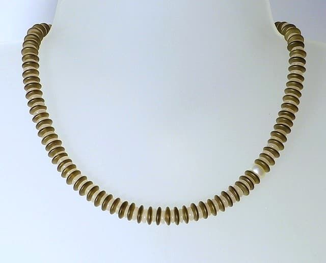 12454-Kette-159€-44cm-Rauchquarz 8mm-Rosenquarz-Süßwasserzuchtperle-Silber