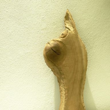 Hundekopf-Skulptur „Bello“ aus Eiche 250€ / Klaus Kirchner